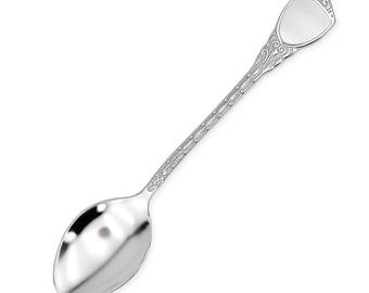 Cuchara de plata de ley 925 maciza, cubiertos de plata, cucharilla de plata, regalo de ducha, bautizo, regalo de bebé