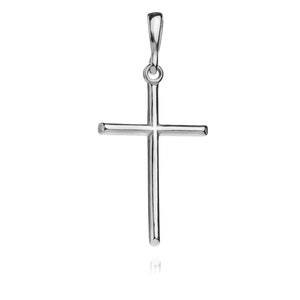 Cross Pendant Sterling Silver 925 Simple Minimalistic Modern Design Religious Unisex Gift Present