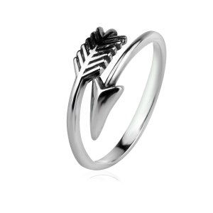 Pfeil Ring Sterling Silber 925 Einstellbar Design Offene Wickelring Minimalistische Moderne Trending stapelbar Schmuck