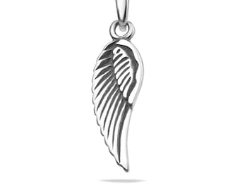 Angel Wing Pendant Sterling Silver .925 Feather Fairy Wing Guardian Angel Charm Protection Talisman Amulet Necklace Charm Jewellery Gift