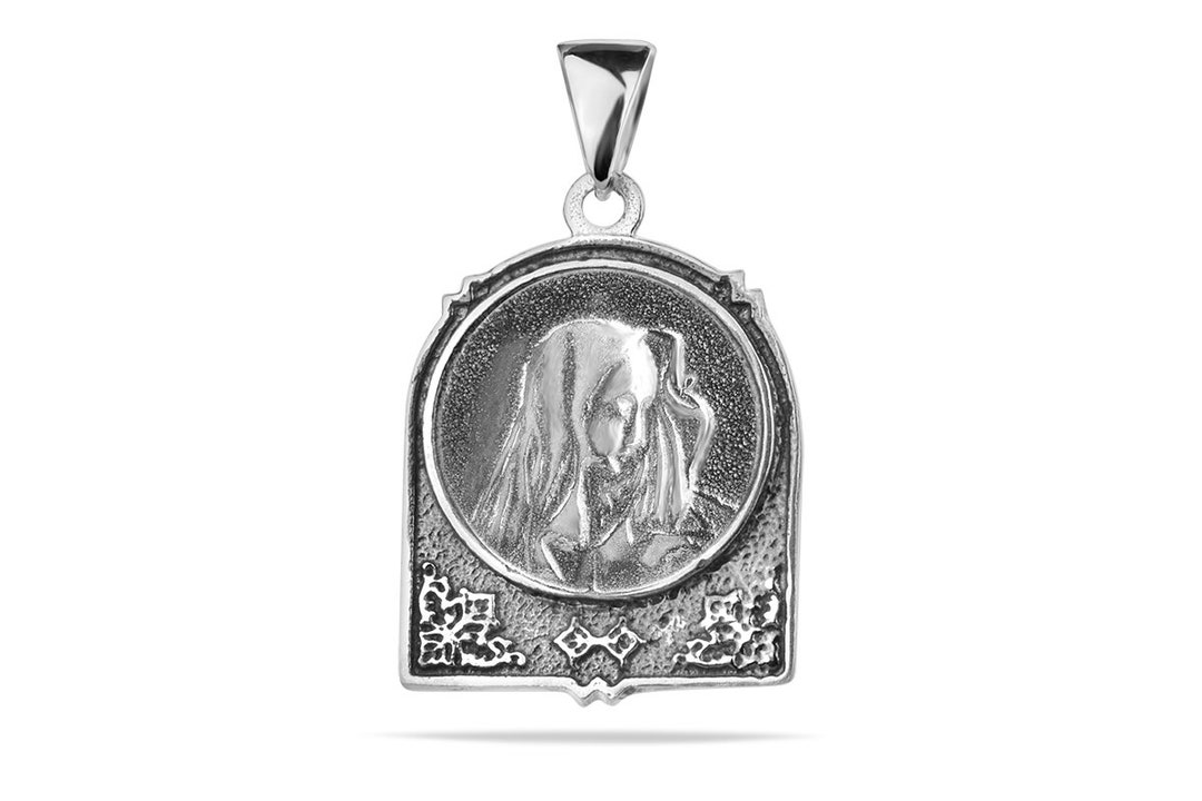 Sterling Silver Virgin Mary Pendant: Religious Madonna Necklace - Etsy
