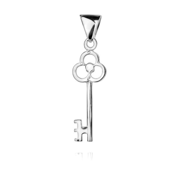 Petit pendentif clé en argent sterling 925 petit bracelet à breloques collier bijoux femme fille enfants idée cadeau