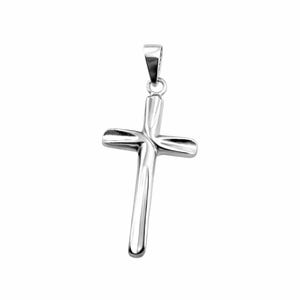 Ciondolo a croce in argento Sterling 925, collana con ciondolo, fede religiosa, gioielli spirituali, design minimalista a spirale, unisex, regalo presente