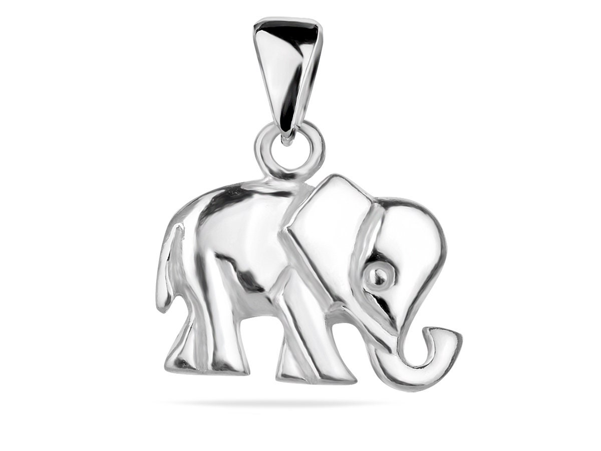 Ciondolo Elefante In Argento 925 Fatto A Mano – Portafortuna Stile Foresta