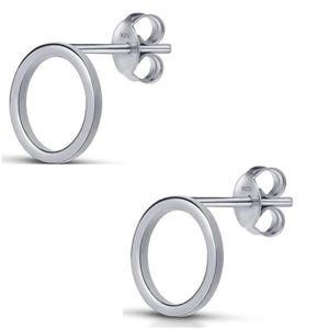 Open cirkel oorbellen sterlingzilver 925 geometrisch delicaat klein klein eenvoudig minimalistisch ontwerp uniseks sieraden cadeau