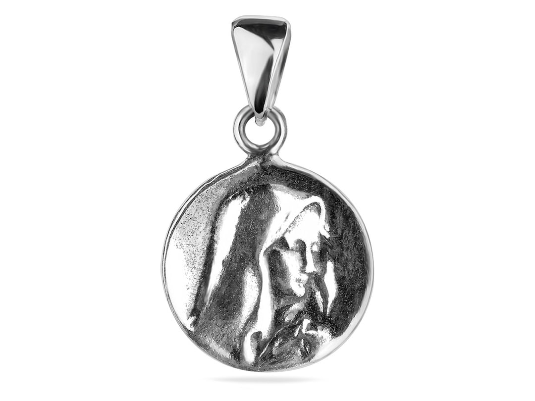 Virgin Mary Sterling Silver 925 Pendant Our Lady Holy Mother of God ...