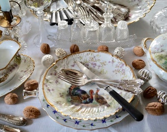 Antieke Franse Verzilverde bestekvorm Rocaille