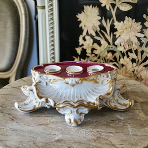 Wonderful Old Paris &quot;Porcelaine de Paris&quot; Inkstand France ca 1880