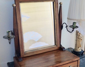 Late 19th Century English Mahogany Dressing Mirror