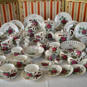 Wunderschönes handgemaltes Vintage August Warnecke Geschirr 