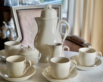 Vintage Royal Creamware Royal Leedsware Coffee Service