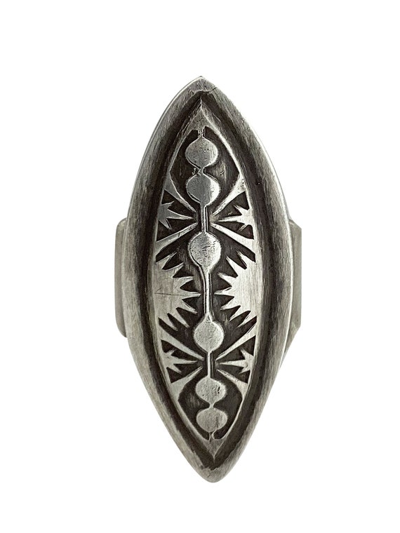 Edison Sandy Smith Ring Old Style Design Stamping Navajo - Etsy