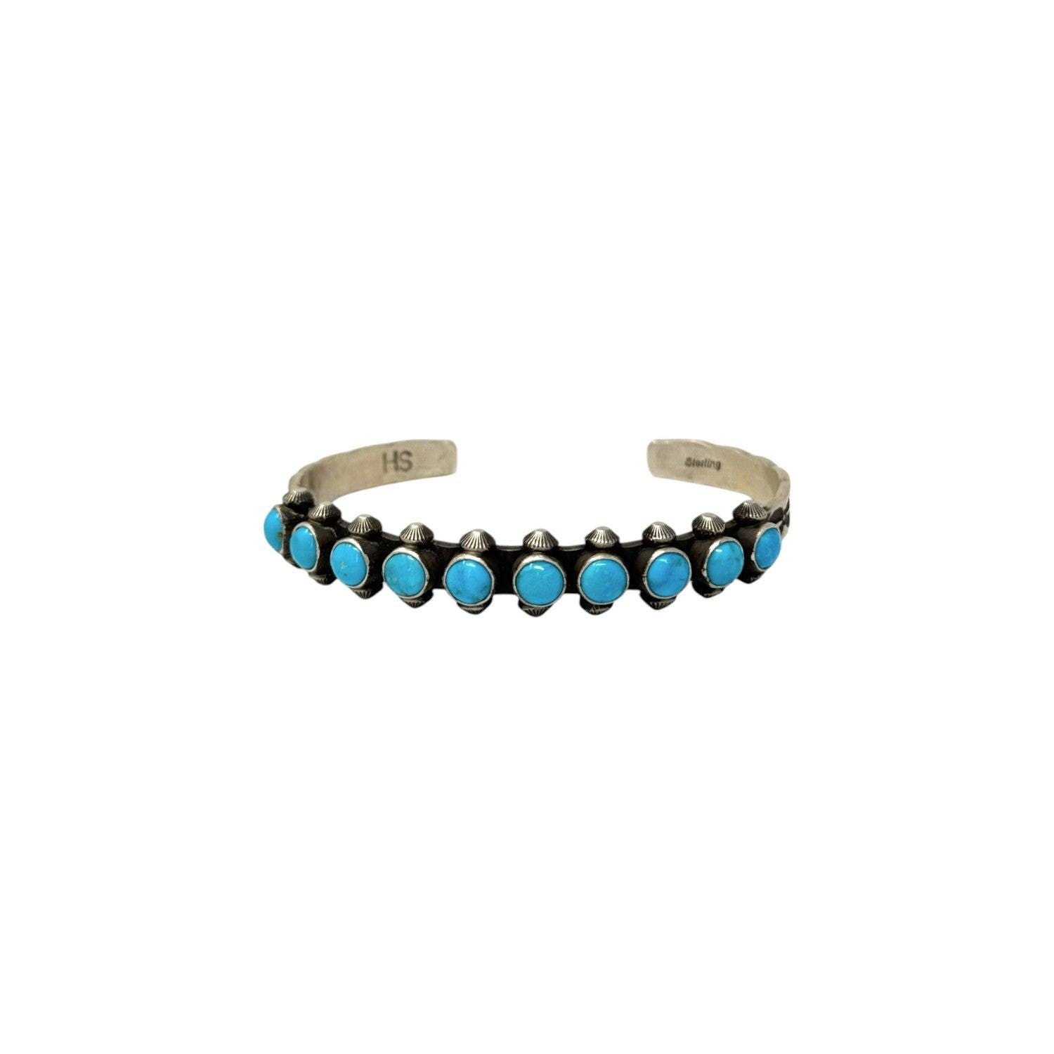 アクセサリー Navajo / HS Herman Smith silver bangle Herman Smith Navajo Turquoise Bracelet J4576 – The Gordon