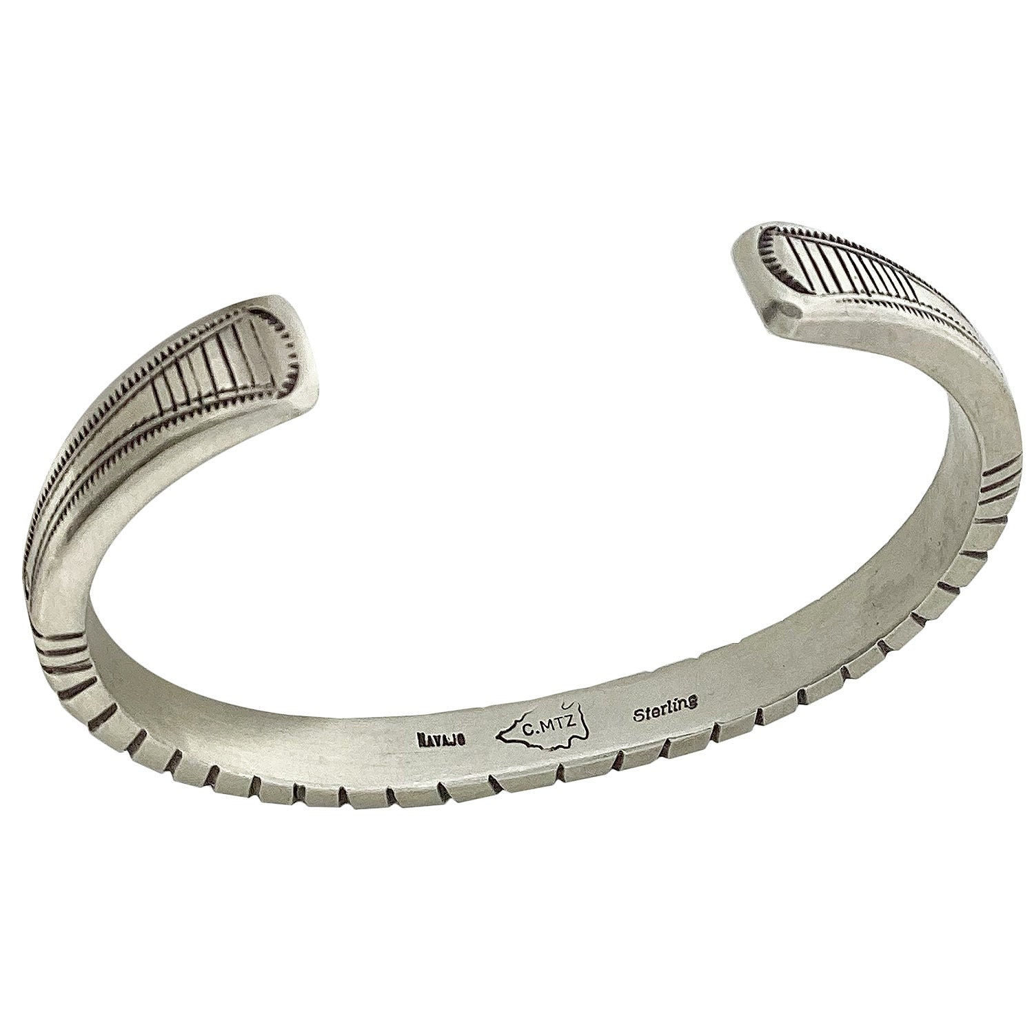 Calvin Martinez, Bracelet, Heavy Wire, Stamped Silver