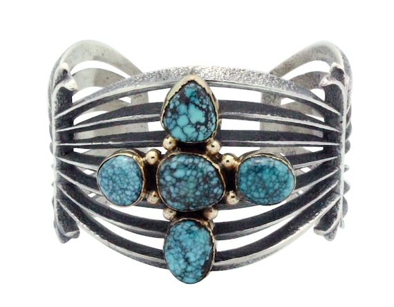 Important Navajo Aaron Anderson Cross Star Native American Jewelry Silver Bracelet Important Navajo Aaron Anderson Cross Star Native American Jewelry Silver Bracelet
