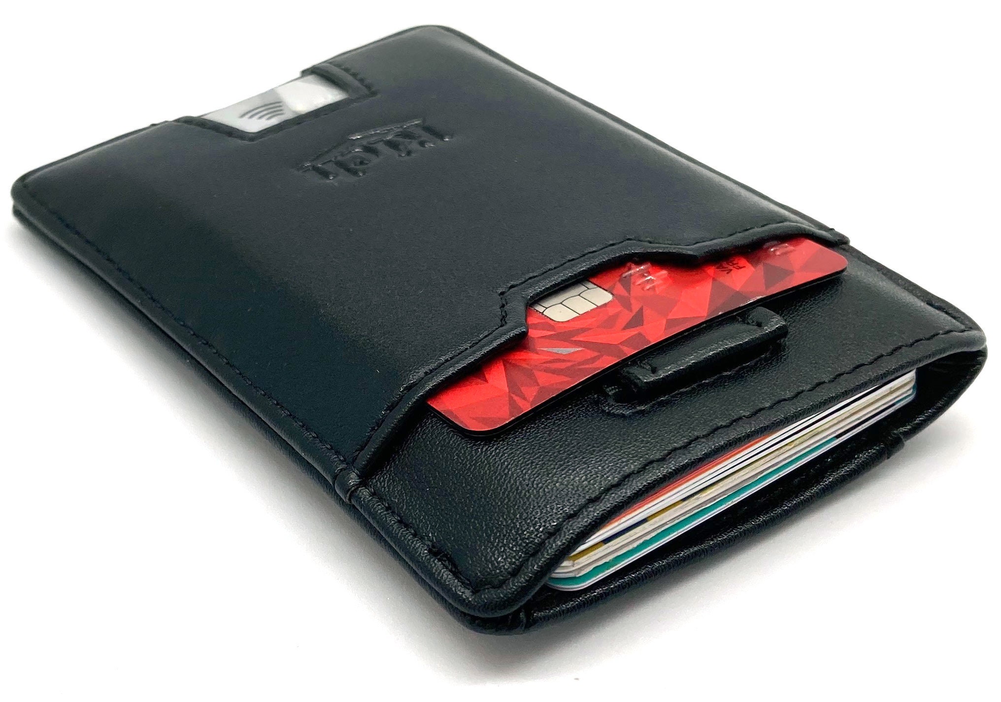 Mens Card Holder Carbon Fibre Leather Slim Minimalist Wallet Etsy