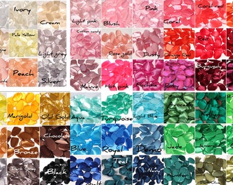 Silk rose petals, Wedding exit toss, Aisle runner confetti, 50+ Colors Mix & Match, Engagement celebrations