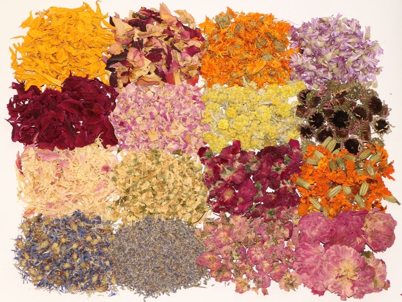 35 Dried Flowers Biodegradable Confetti Wedding Rose Petals Etsy