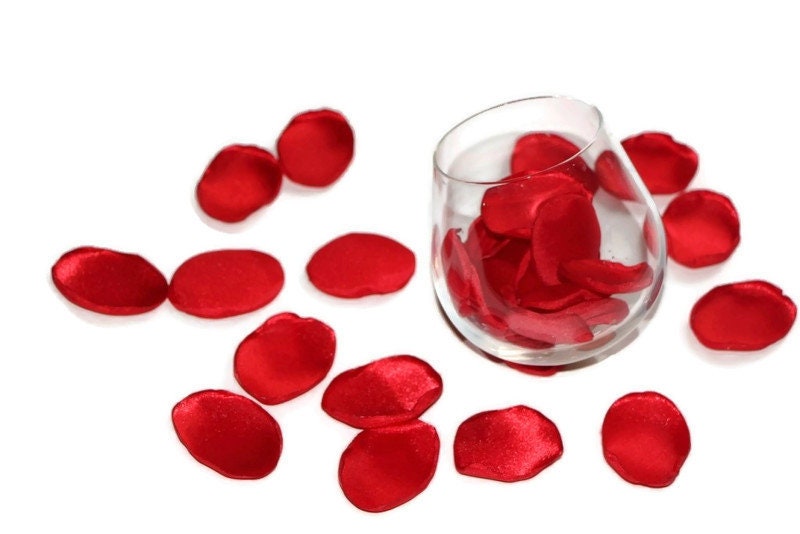 Romantic Red and Black Rose Petals Set for Weddings and Etsy
