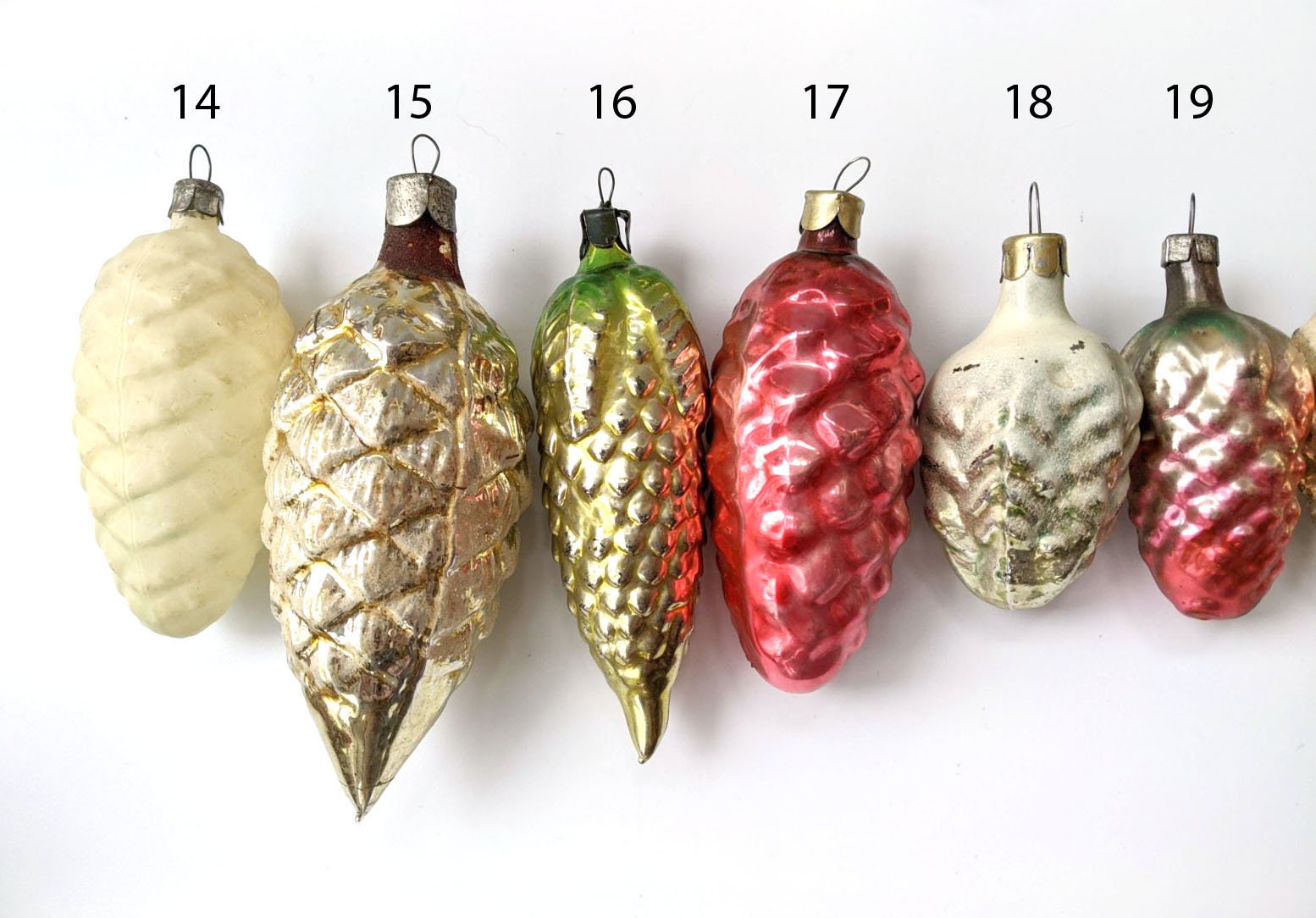 Vintage Pine Cone Christmas Ornaments 