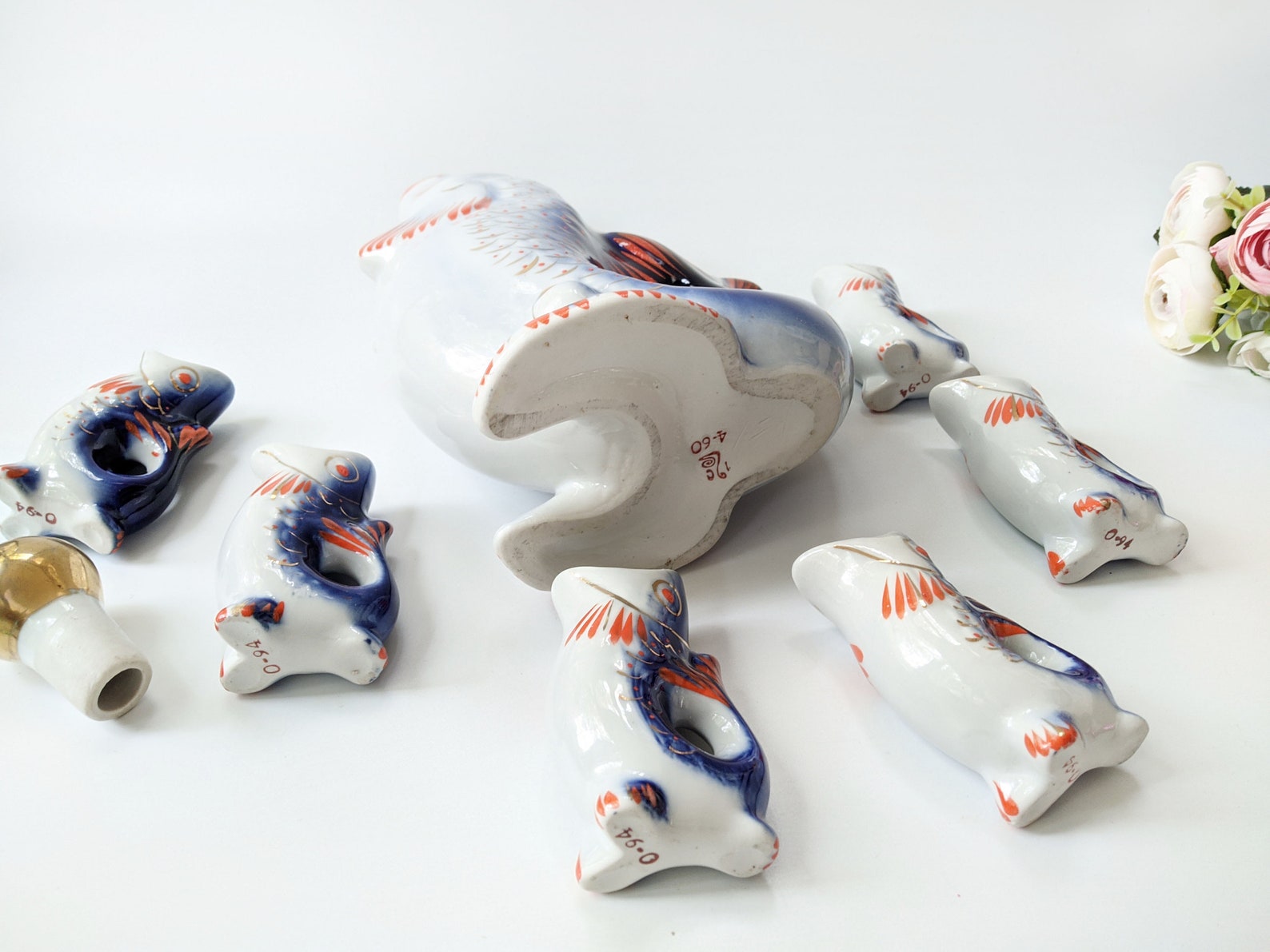 Fish Decanter and 6 Shot Glasses Fish Drinking Set Etsy