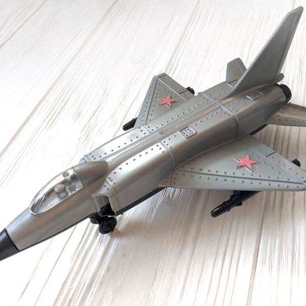 Russian military plane USSR fighter plane Vintage plastic plane model MIG-28 Old collectible plane model