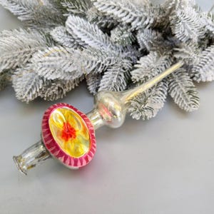 Glass Christmas tree topper, Christmas top, Vintage Xmas decoration