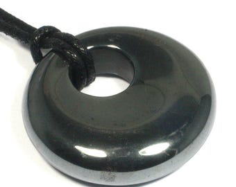 Hematite Donut Necklace 'Willpower' | NG49