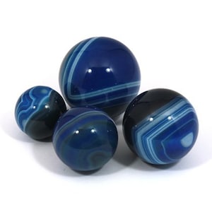 Banded Agate Sphere ~ Blue | SAGB