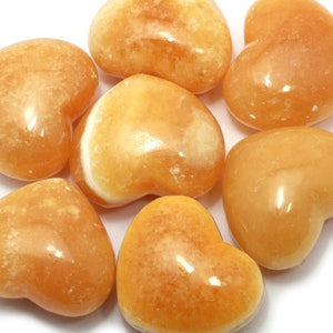 Orange Calcite Crystal Heart ~45mm | HM15