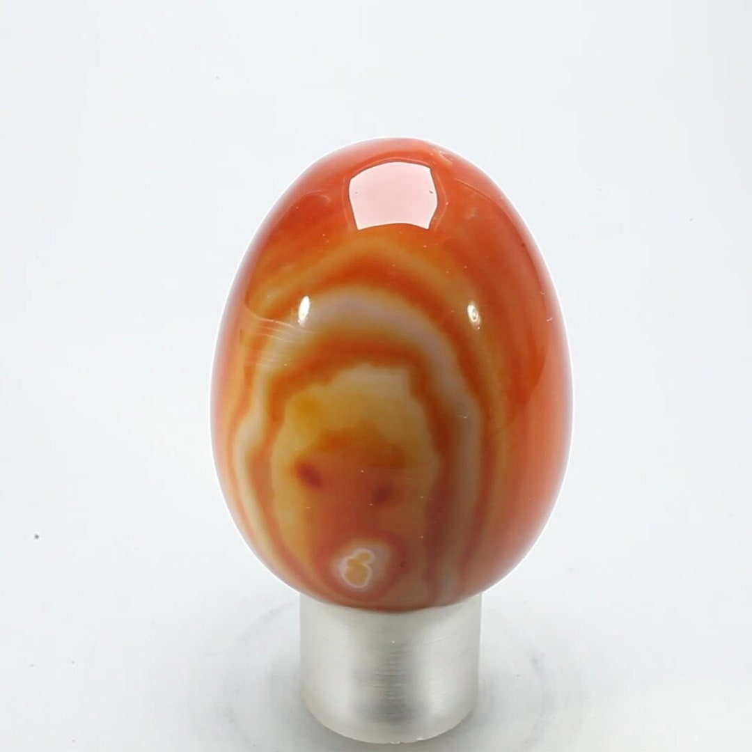 カーネリアン】 エッグ ② CARNELIAN EGG Carnelian Agate Egg Shaped