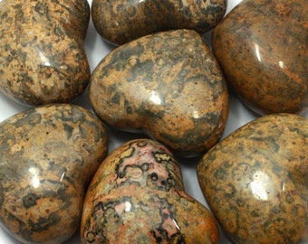 Leopard Skin Jasper Heart ~45mm | HM76