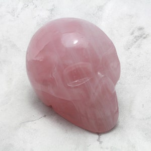 Rose Quartz Crystal Skull