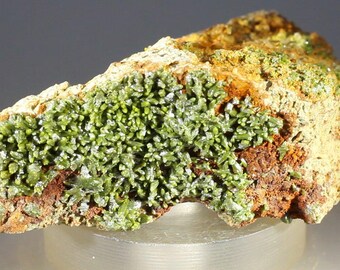 中国・広西産 パイロモルファイト（Pyromorphite）結晶標本｜鮮緑色 グリーンパイロモルファイト結晶、中国広西省産パイロモルファイト鉱物