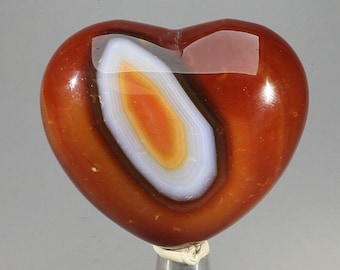 Carnelian Crystal Heart ~45mm | HTV500
