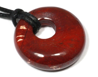 Red Jasper Donut Necklace 'Energy' | NG50