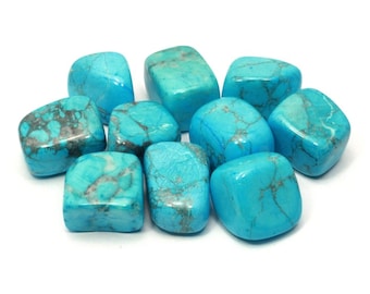 Turquoise Howlite Tumble Stone (20-25mm) | T167