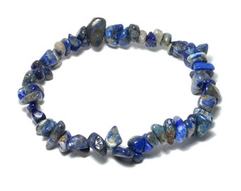 Lapis Lazuli Gemstone Chip Bracelet