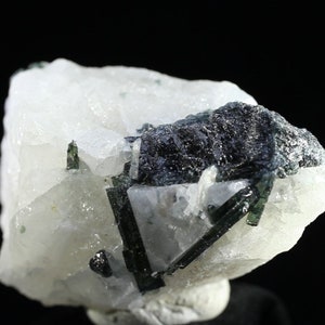 Dark Green Tourmaline in Quartz ~56mm | MTG024