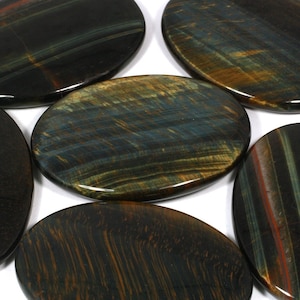 Blue Tiger Eye Palm Stone ~70x50mm | PS88