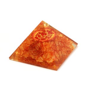 Tangerine Quartz Orgonite ~50mm | ORG23