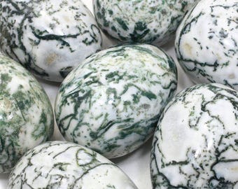 Tree Agate Crystal Egg ~48mm | EM91