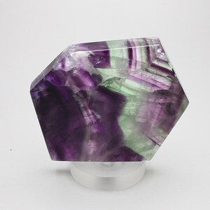 Rainbow Fluorite Geometric Tablet ~75mm | TFL278