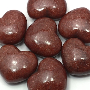 Red Mica Crystal Heart ~45mm | HM72