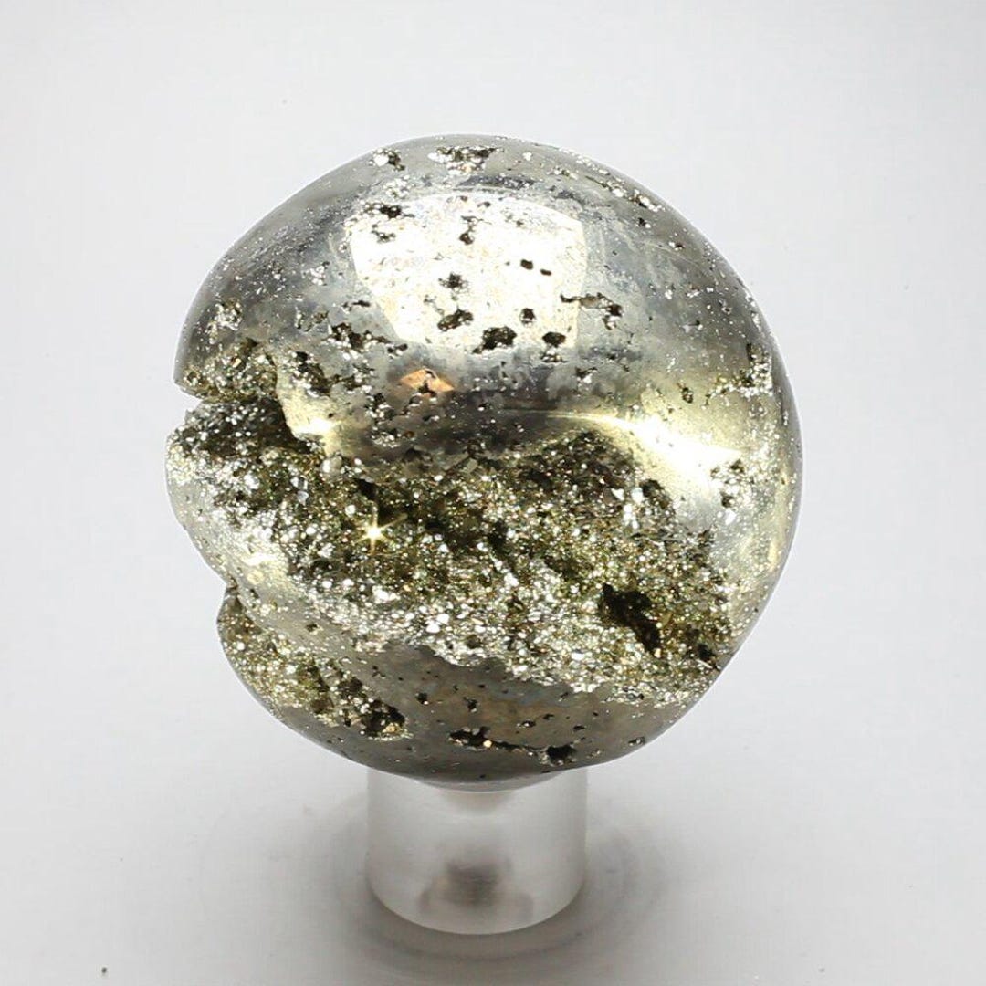 Spherical Iron Rocks Iron Pyrite Crystal Sphere ~67mm | SPH1091 - Etsy