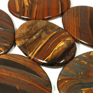 Tiger Jasper Palm Stone ~70x50mm | PS43