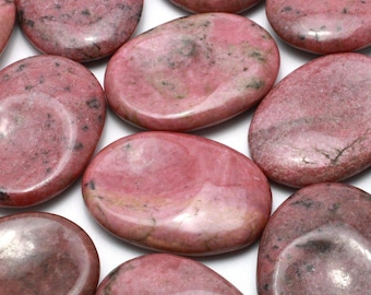 Rhodonite Thumb Stone ~40mm | TH24