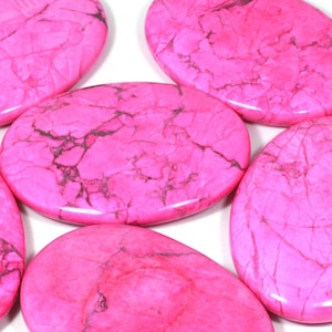 Pink Howlite Palm Stone ~70x50mm | PS85