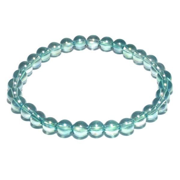 Aqua Aura 6mm Kristallen Kraal Armband