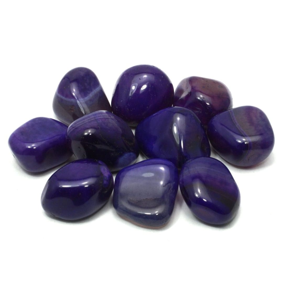 Purple Agate Tumble Stones (20-25mm) T139